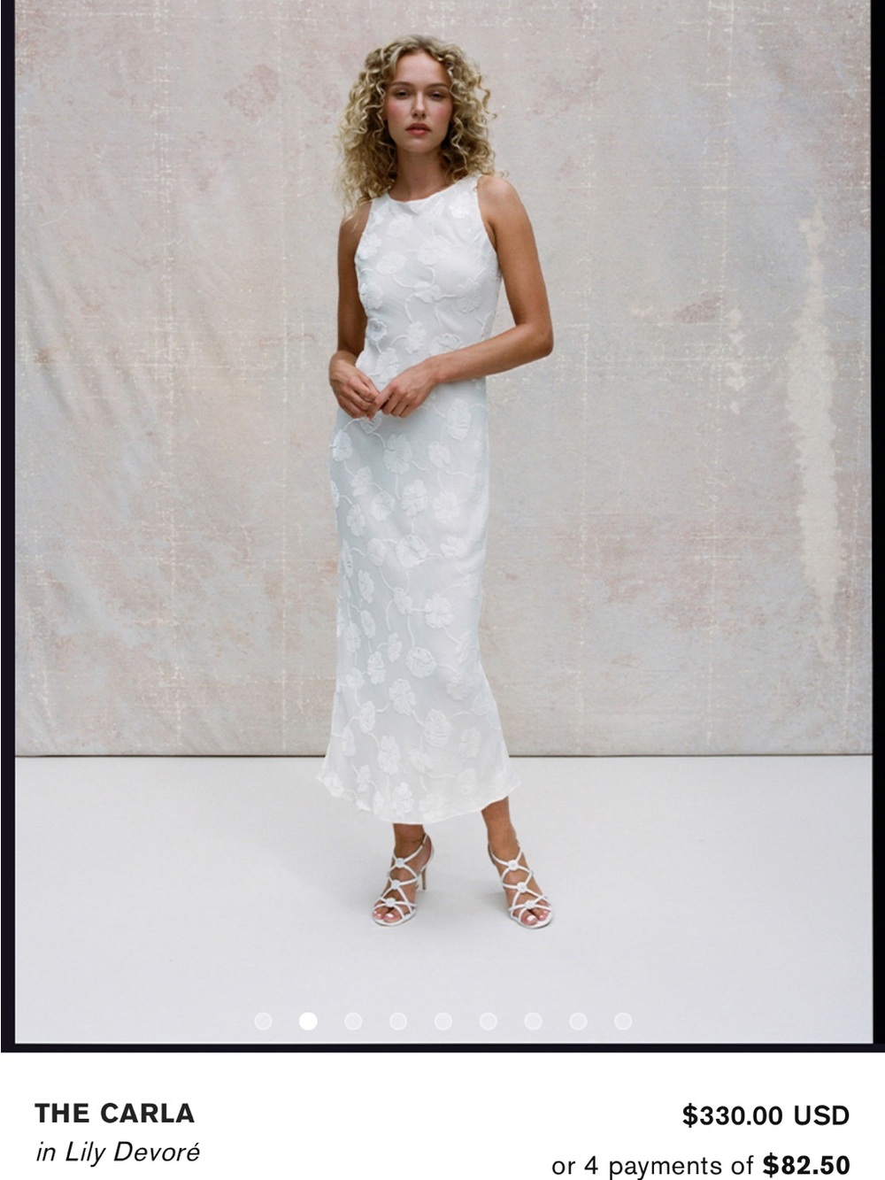 Realisation par The Carla Sleeveless White  Dress